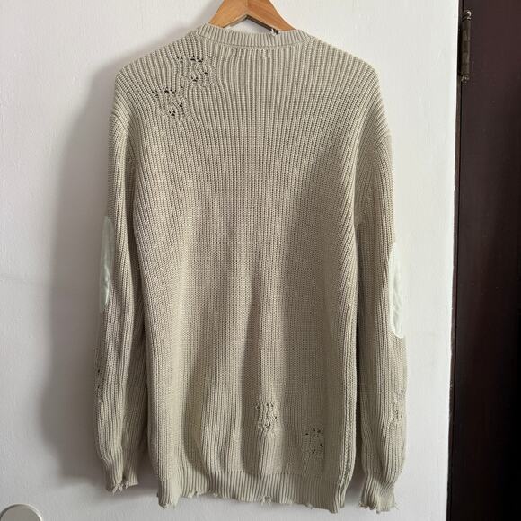 SER.O.YA | Sage Green Devin Distressed Sweater Dress Mini Chest Flap Pocket | XS - Picture 3 of 8